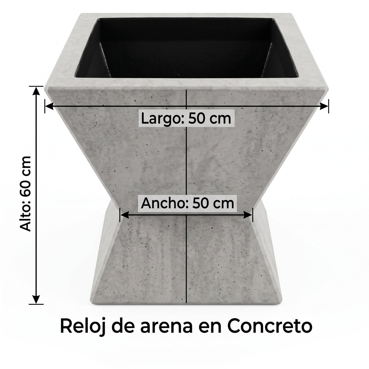 Reloj de arena en Concreto 50x50x60 cm — foto 5 de 5