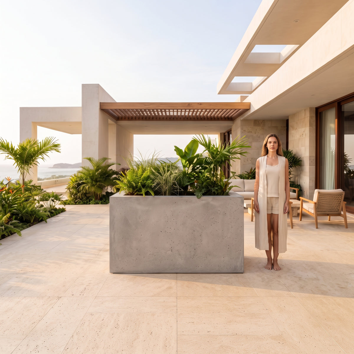 Jardinera en Concreto 110x50x80 cm