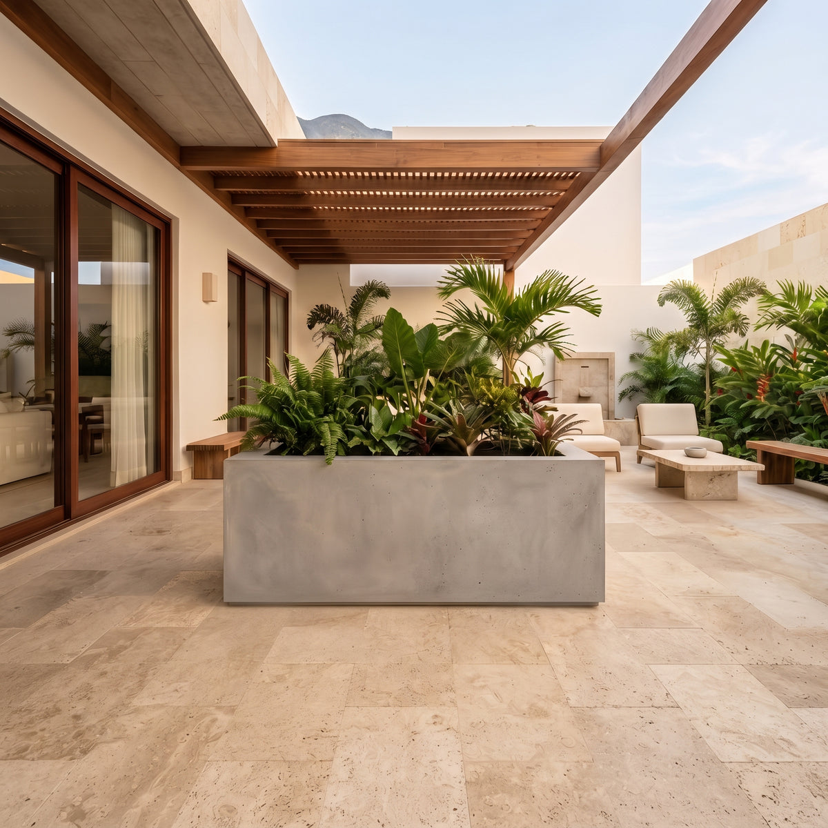 Jardinera en Concreto 110x50x40 cm