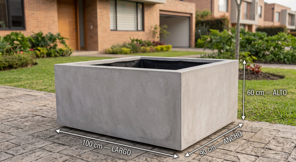 Jardinera en Concreto 100x90x60 cm — foto 5 de 5