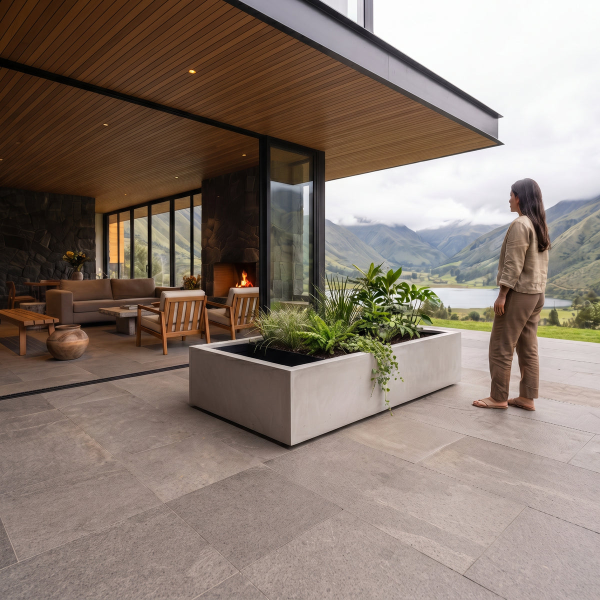 Jardinera en Concreto 110x60x40 cm