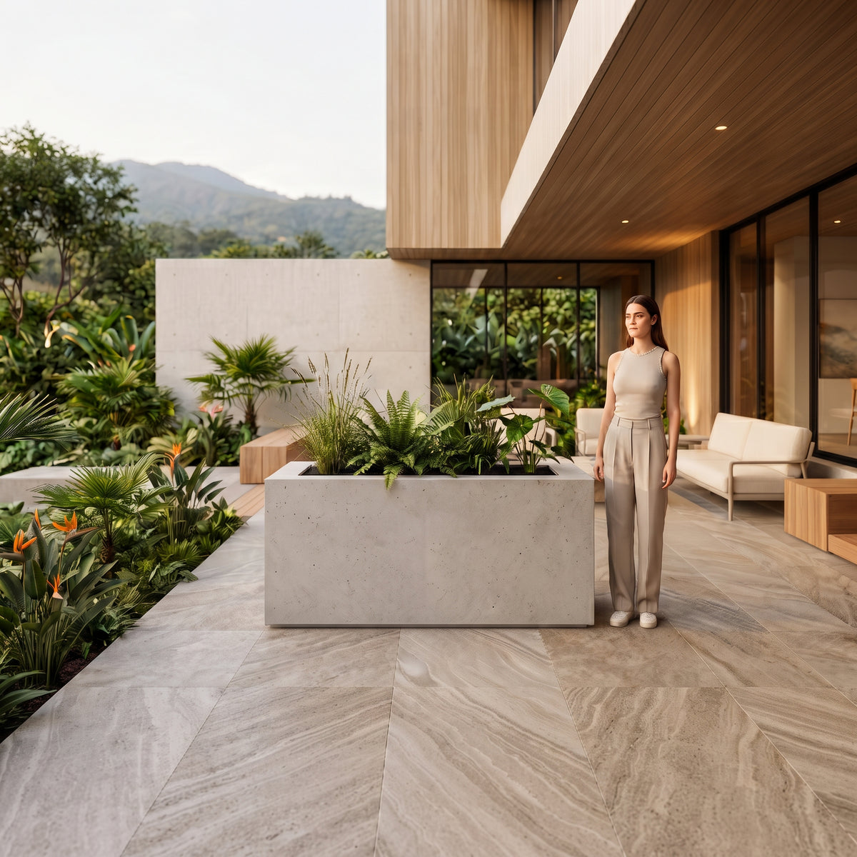 Jardinera en Concreto 110x50x50 cm