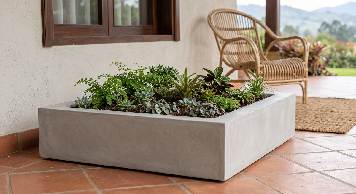 Jardinera en Concreto 100x80x20 cm