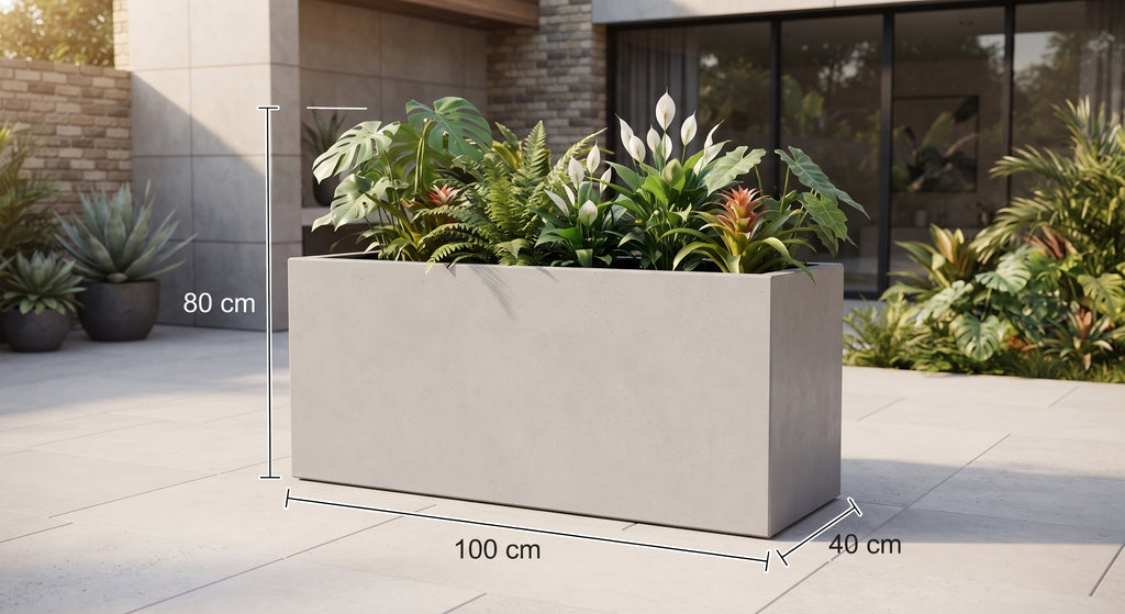Jardinera en Concreto 100x40x80 cm — foto 5 de 5