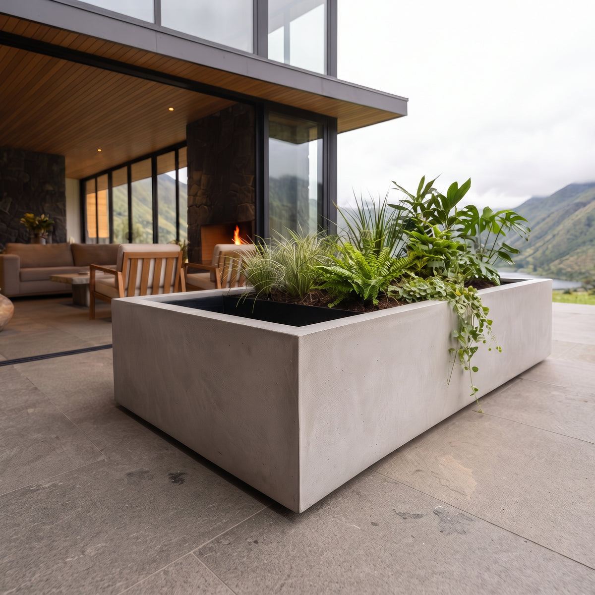 Jardinera en Concreto 110x60x40 cm