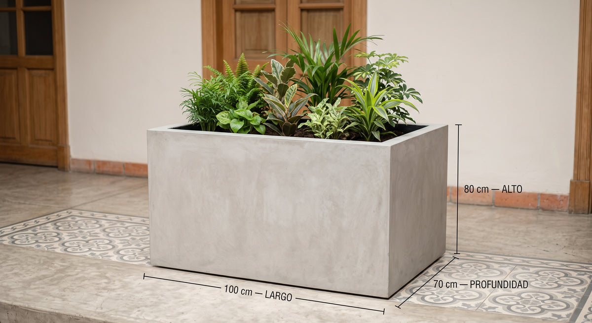 Jardinera en Concreto 100x70x80 cm — foto 5 de 5