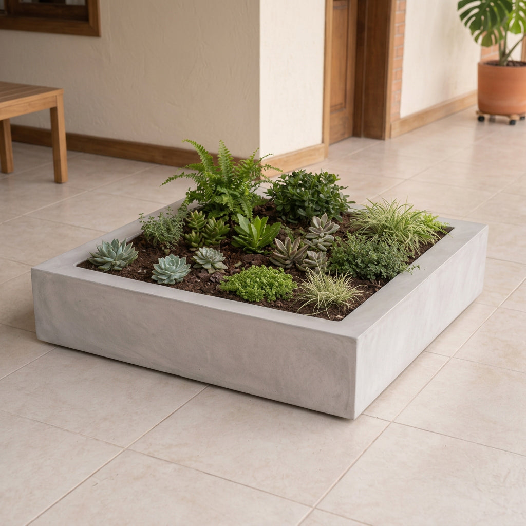 Jardinera en Concreto 100x80x20 cm — foto 4 de 5