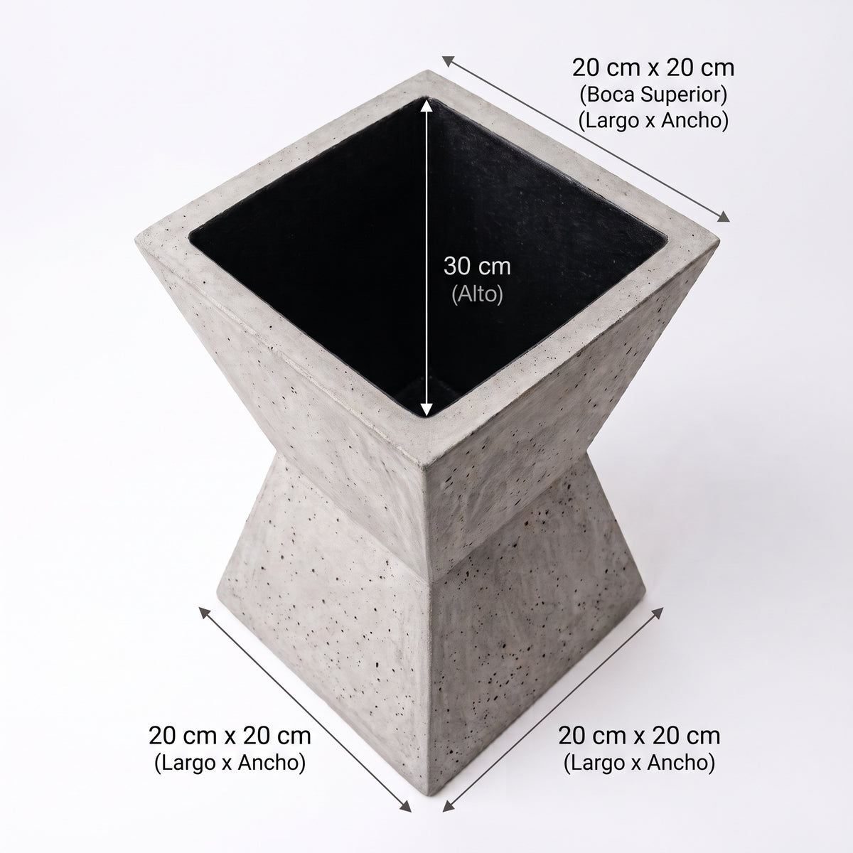 Reloj de arena en Concreto 20x20x30 cm — foto 5 de 5