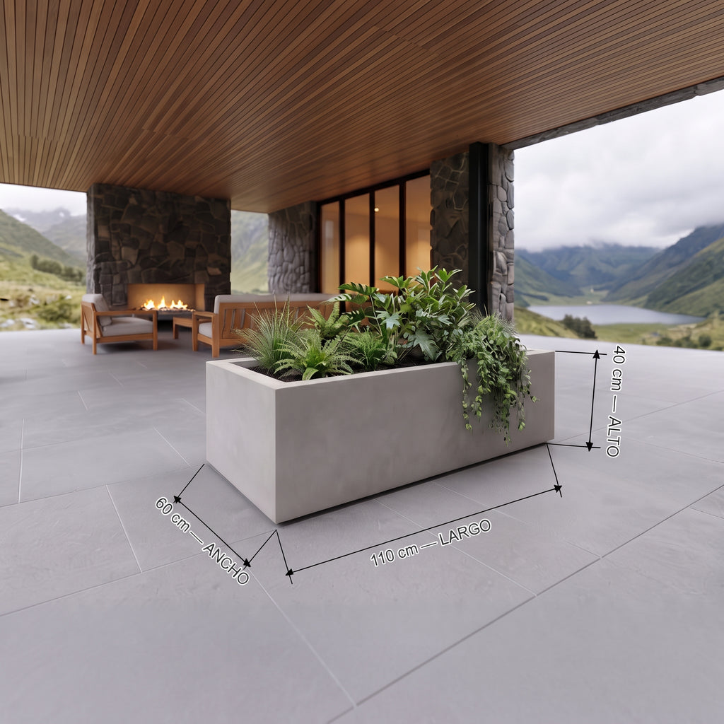 Jardinera en Concreto 110x60x40 cm