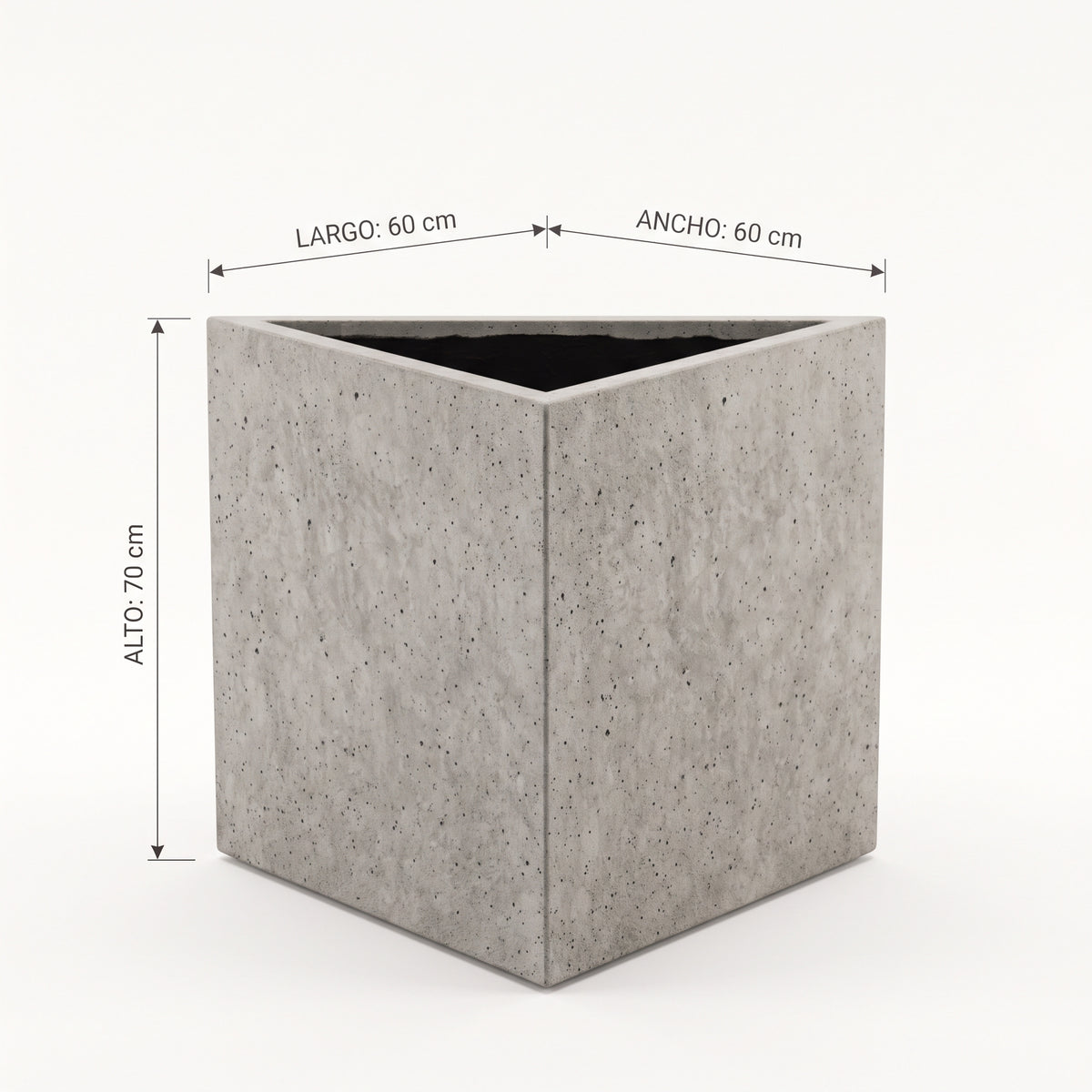 Triangular en Concreto 60x60x70 cm — foto 5 de 5