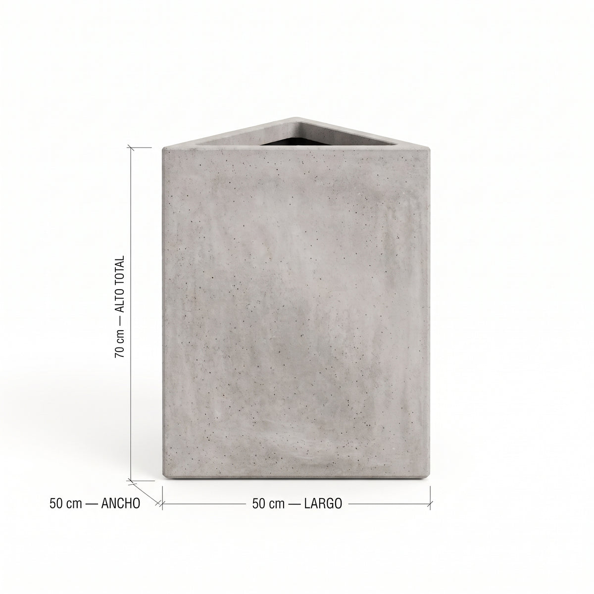 Triangular en Concreto 50x50x70 cm — foto 5 de 5