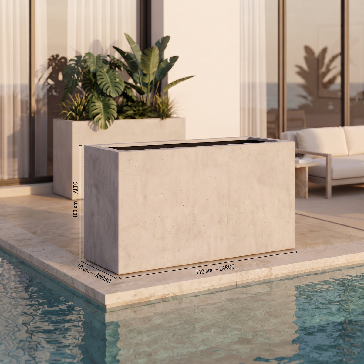 Jardinera en Concreto 110x50x100 cm