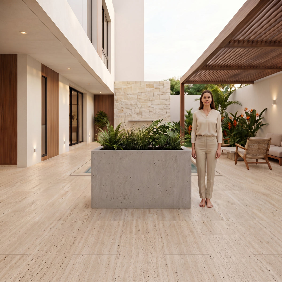 Jardinera en Concreto 110x50x70 cm