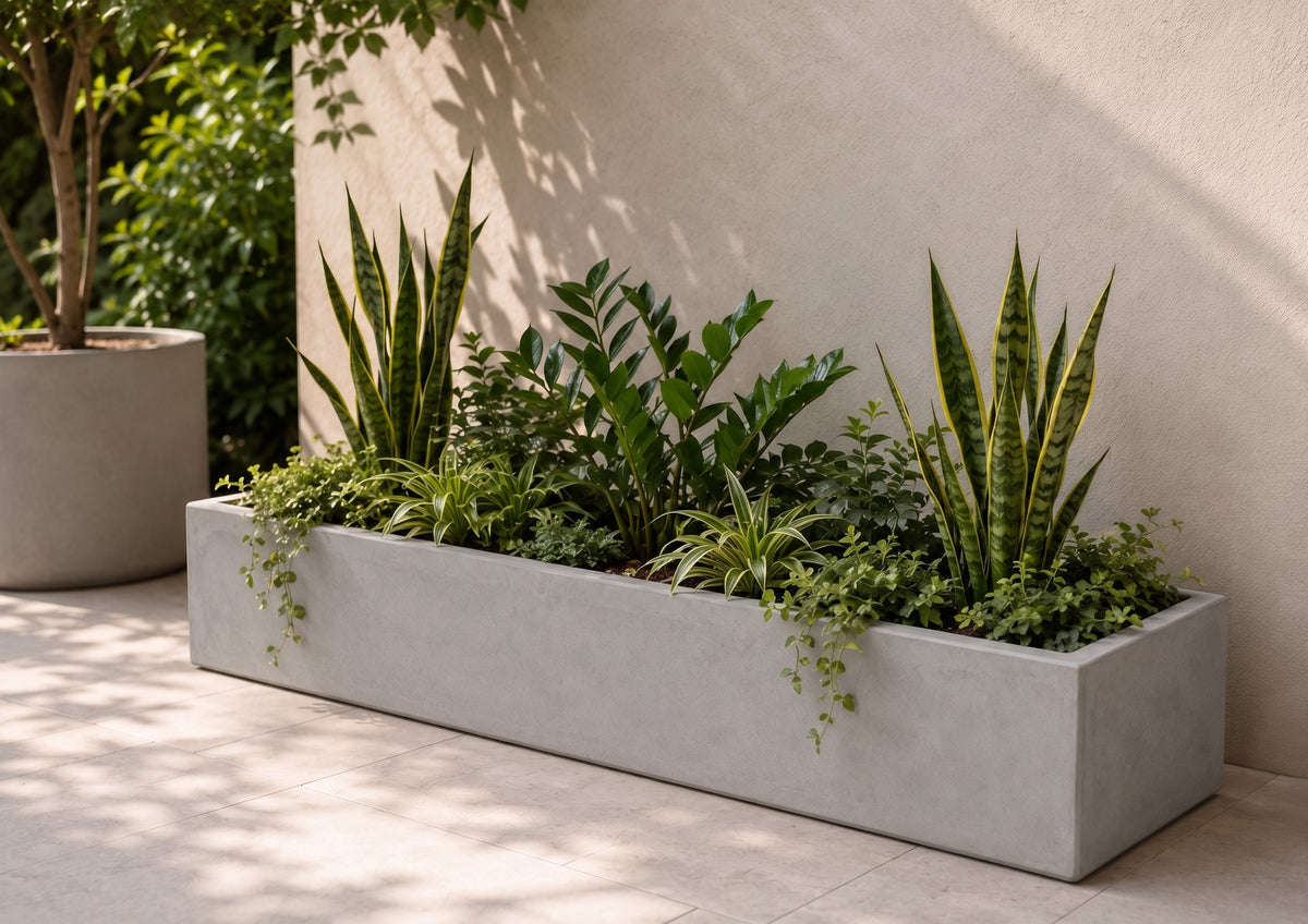 Jardinera en Concreto 100x20x20 cm