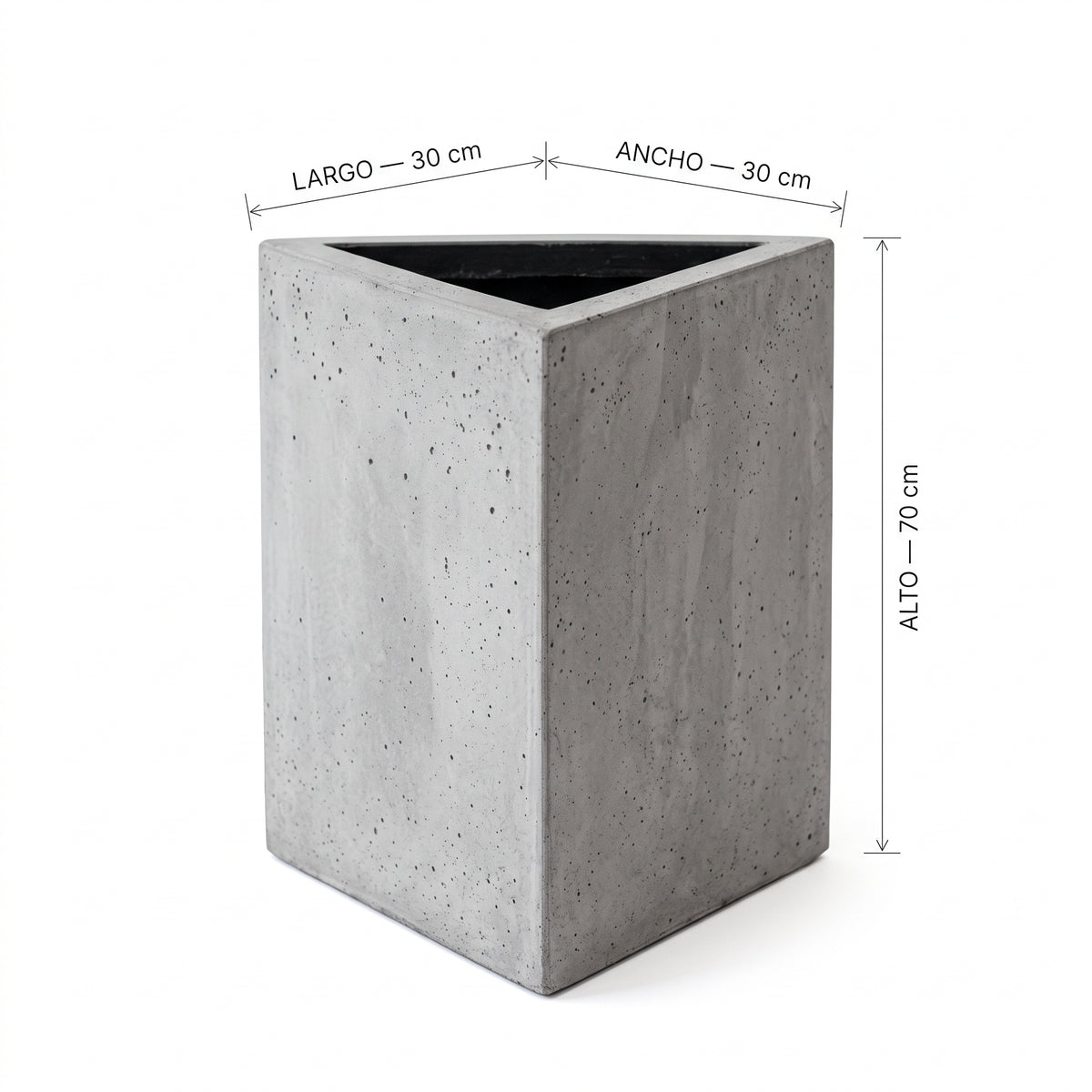 Triangular en Concreto 30x30x70 cm — foto 5 de 5