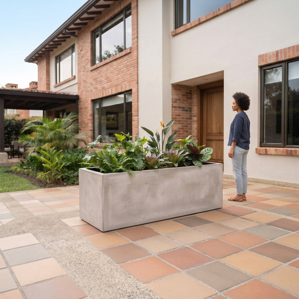 Jardinera rectangular en concreto — imagen 4 de la galería compartida
