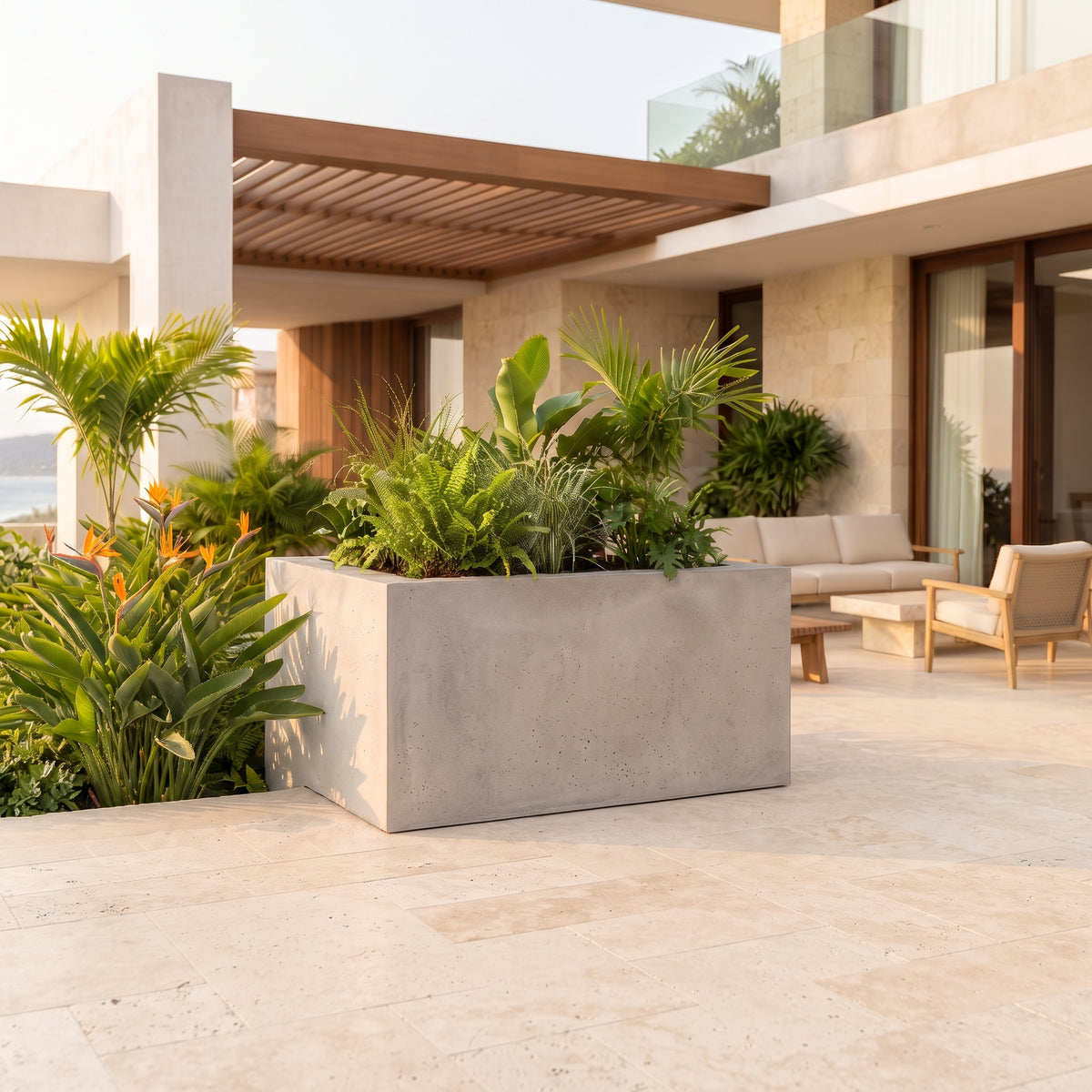 Jardinera en Concreto 110x50x80 cm