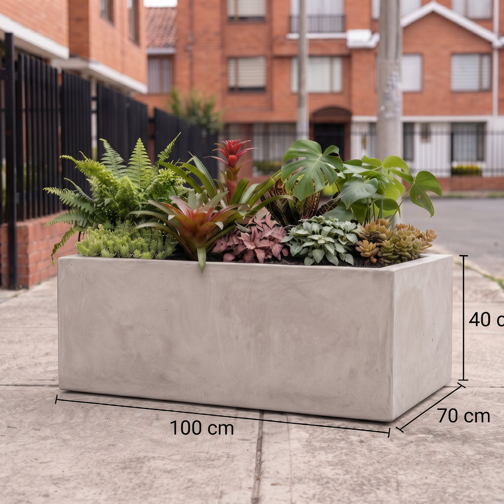 Jardinera en Concreto 100x70x40 cm