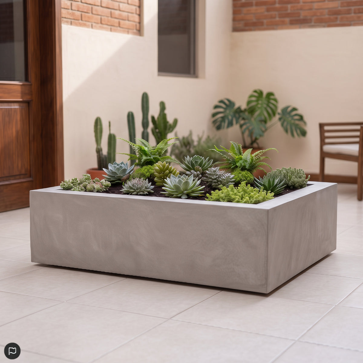 Jardinera en Concreto 100x80x30 cm