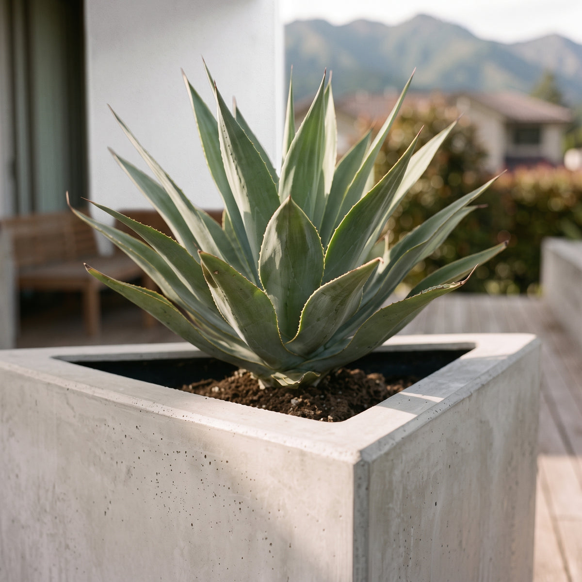 Triangular en Concreto 70x70x80 cm