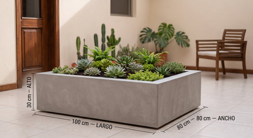 Jardinera en Concreto 100x80x30 cm — foto 5 de 5