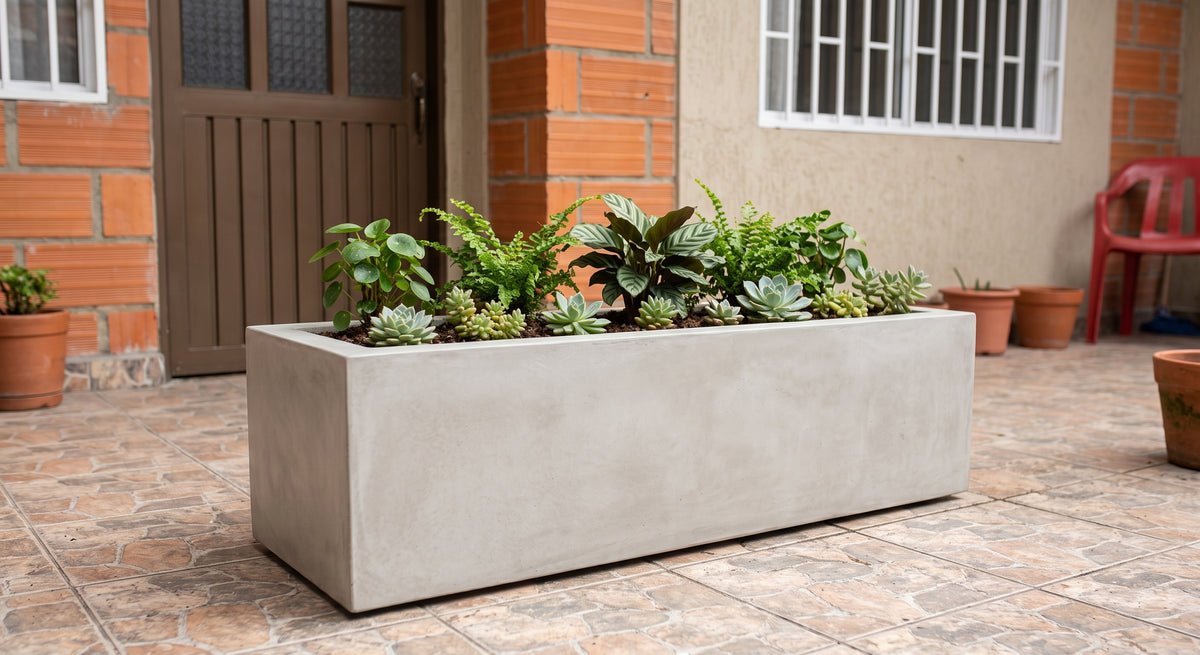 Jardinera en Concreto 100x40x30 cm