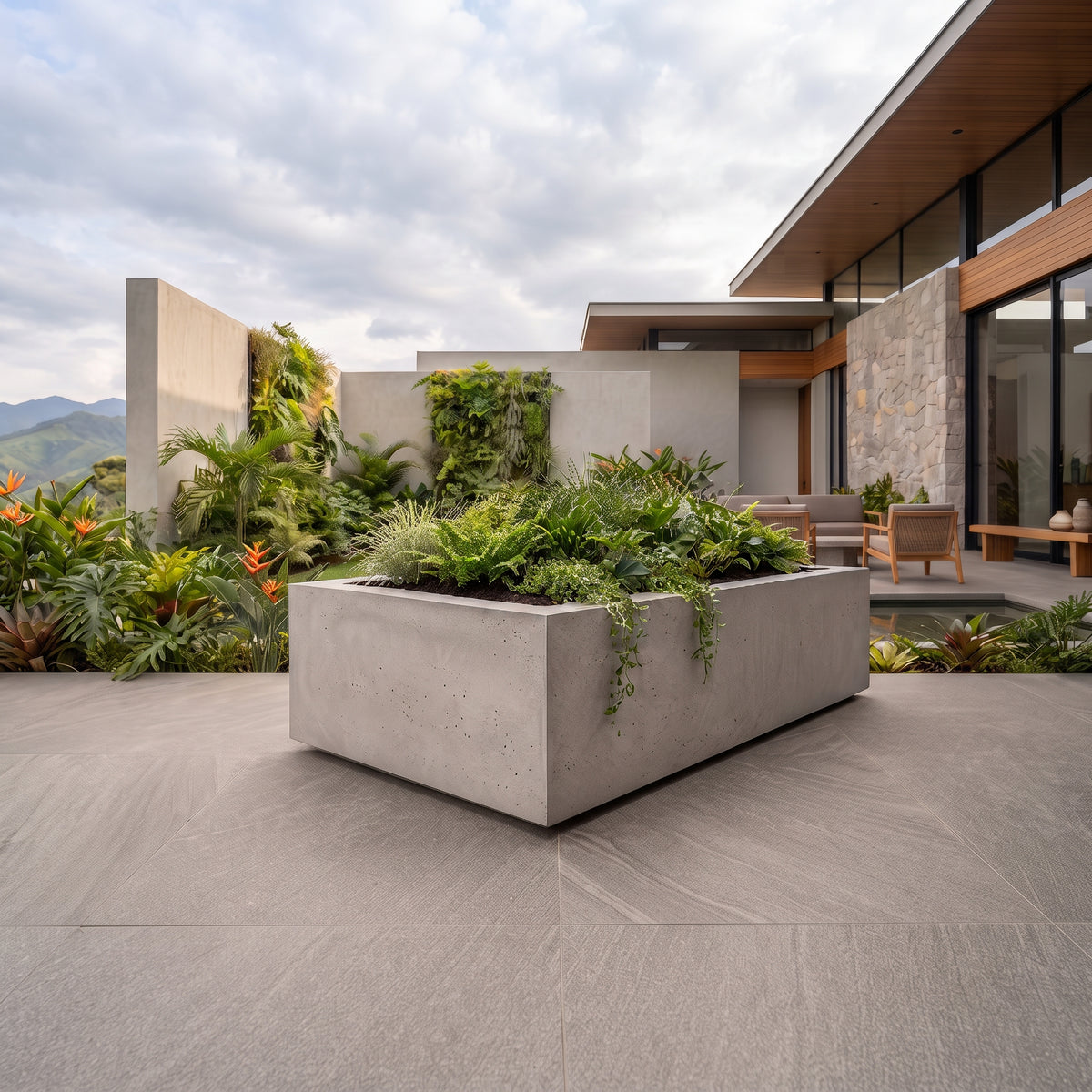 Jardinera en Concreto 110x60x30 cm