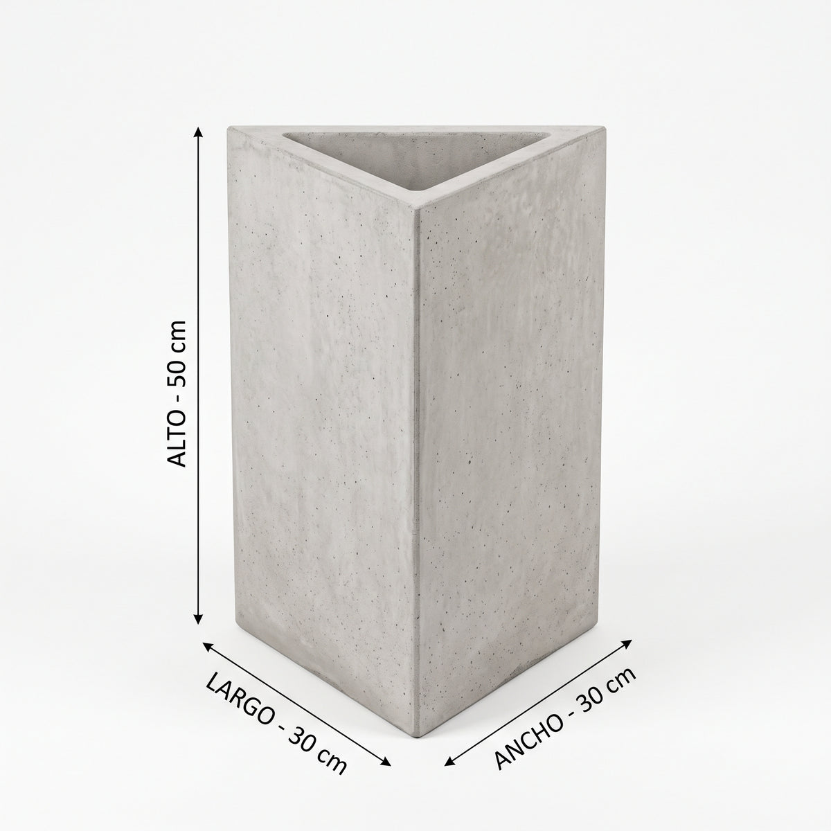 Triangular en Concreto 30x30x50 cm — foto 5 de 5