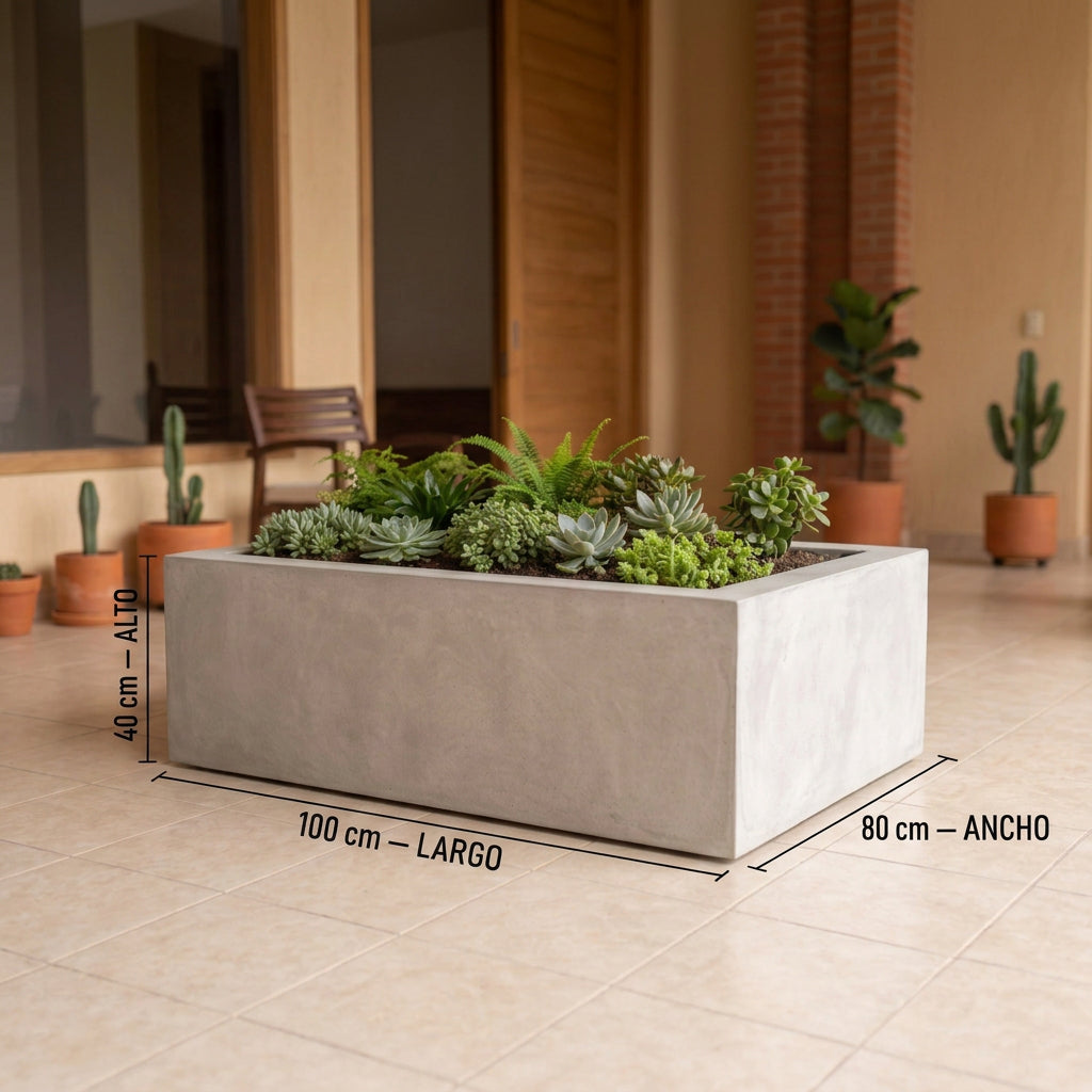 Jardinera en Concreto 100x80x40 cm — foto 5 de 5