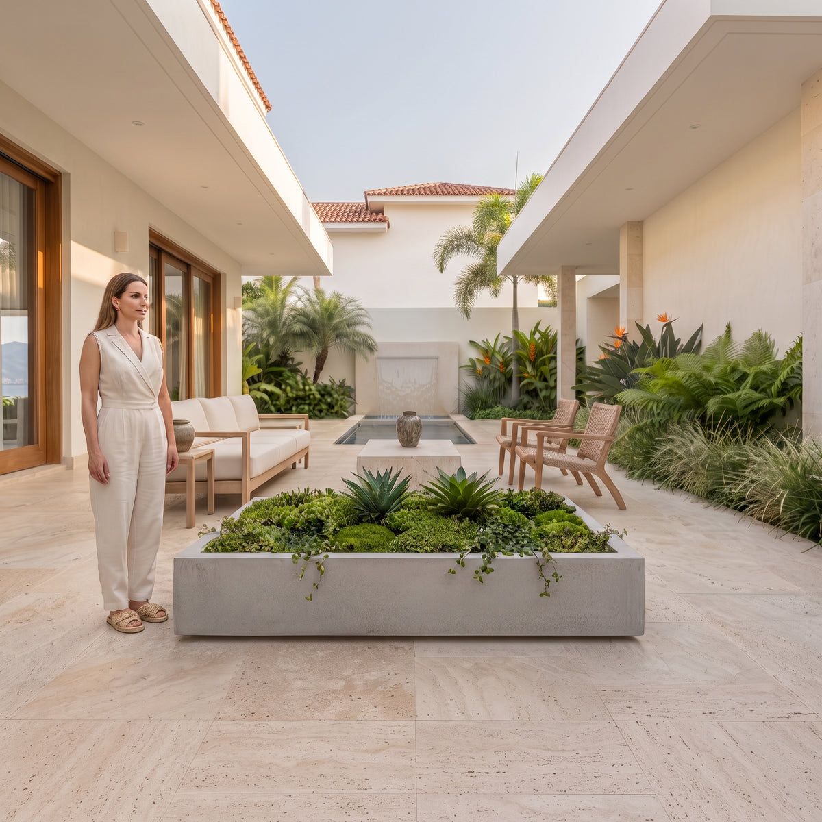 Jardinera en Concreto 110x60x20 cm