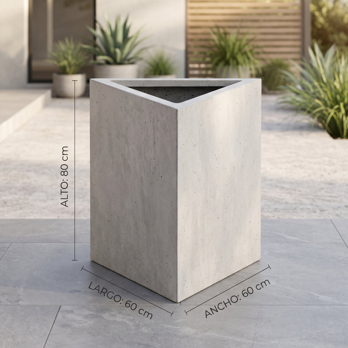 Triangular en Concreto 60x60x80 cm — foto 5 de 5