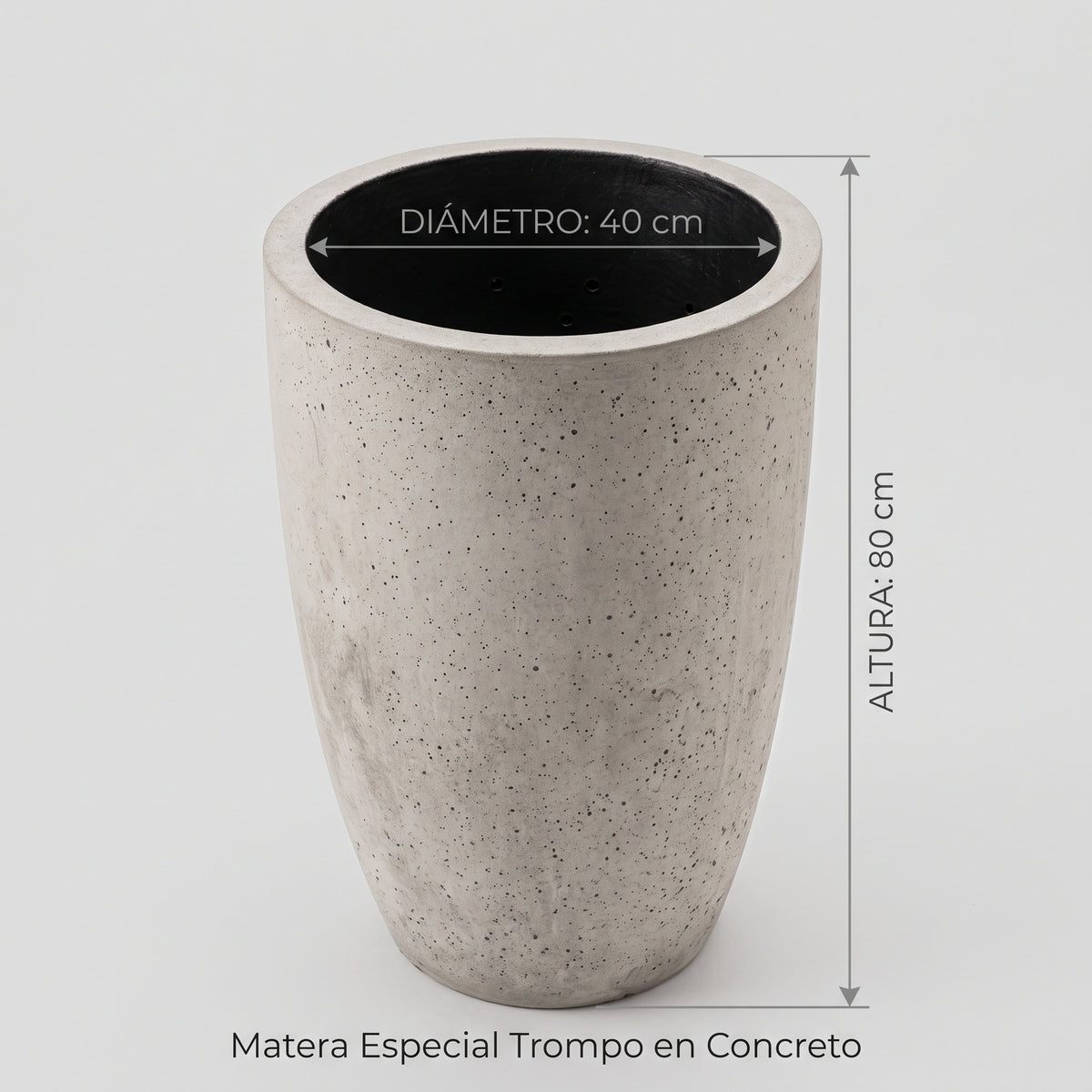 Matera Especial Trompo en Concreto 40x80 cm — foto 5 de 5