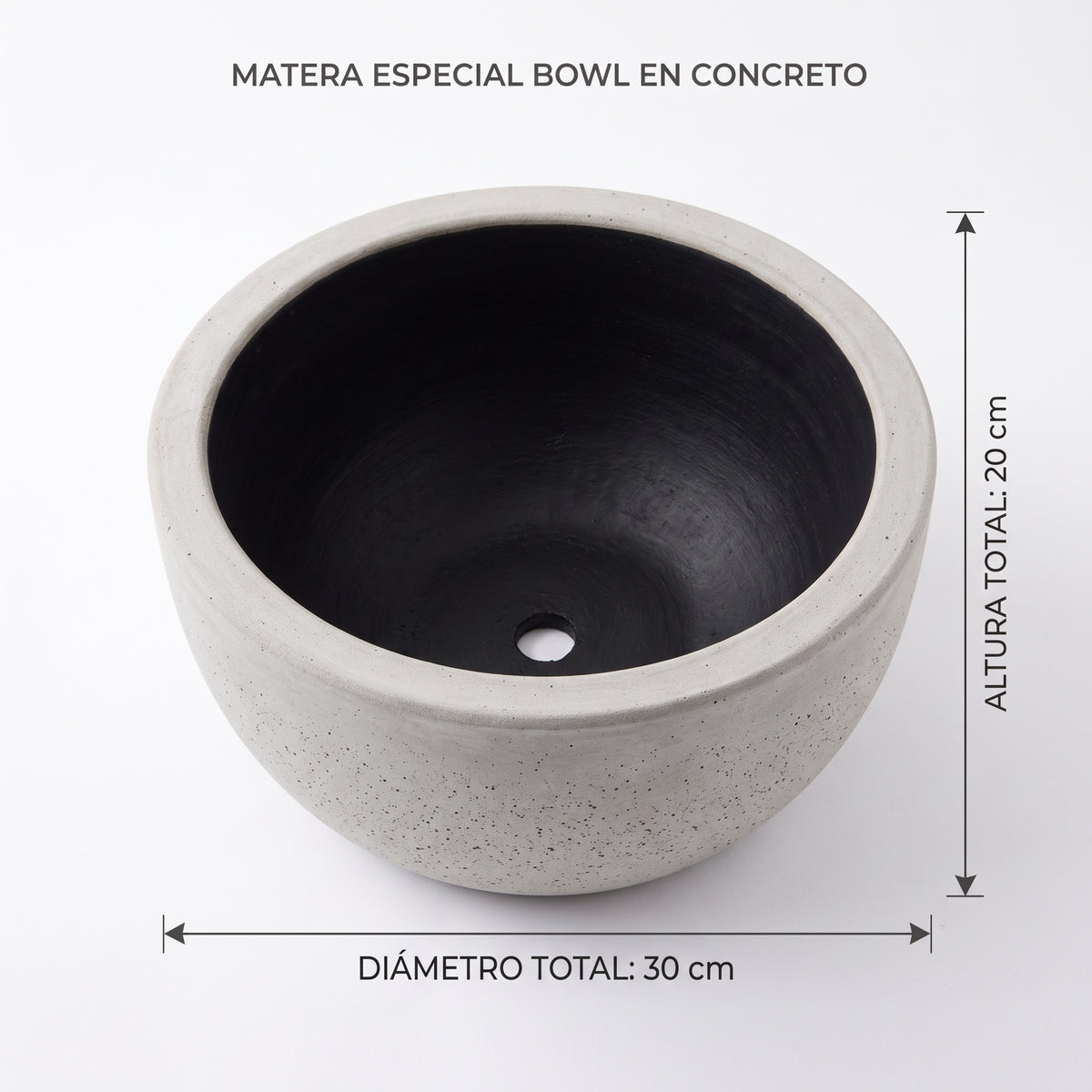 Matera Especial Bowl en Concreto 30x20 cm — foto 5 de 5