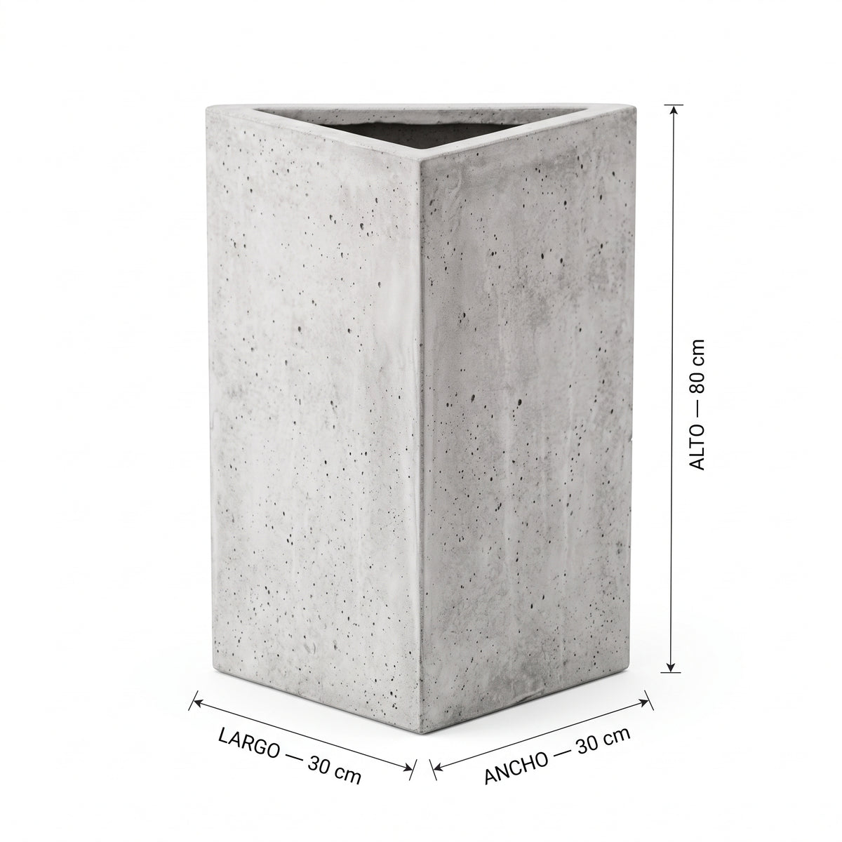 Triangular en Concreto 30x30x80 cm — foto 5 de 5