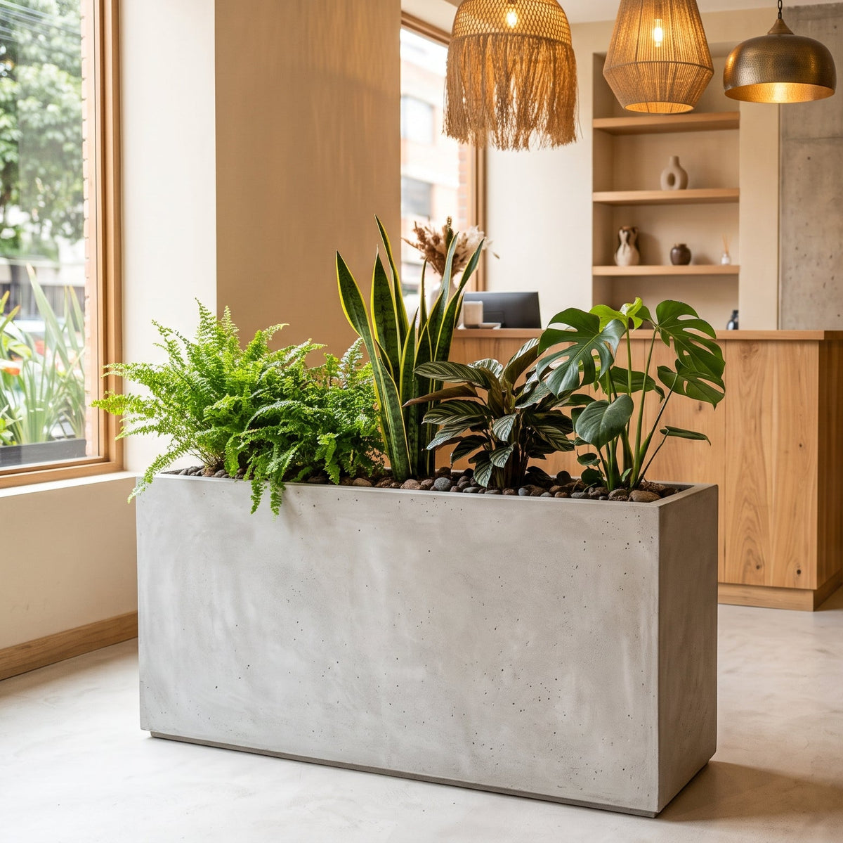 Jardinera en Concreto 100x30x80 cm