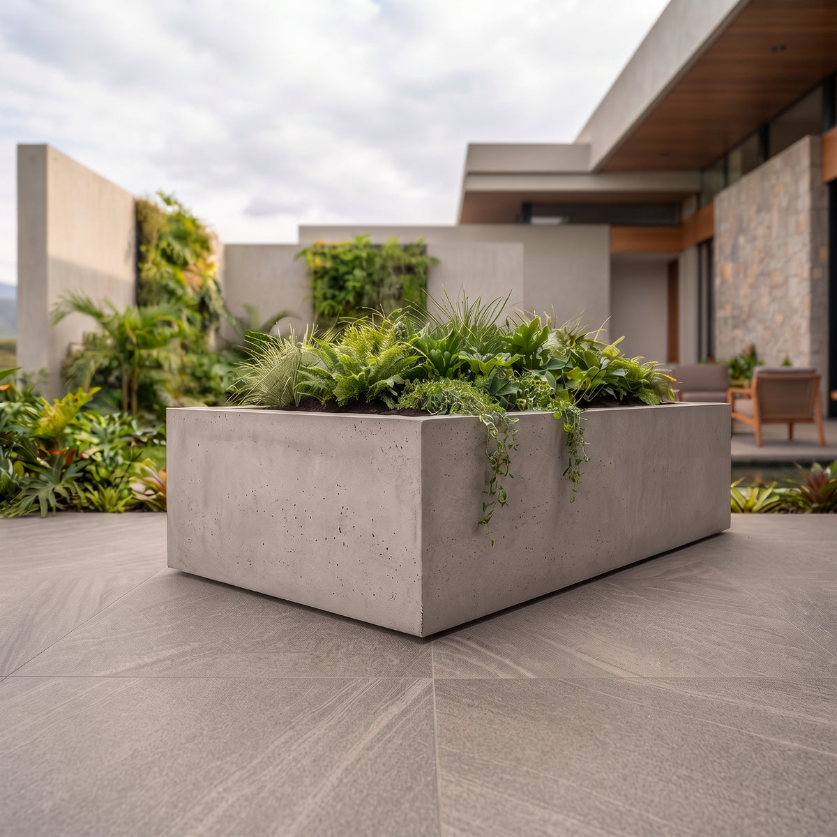 Jardinera en Concreto 110x60x30 cm
