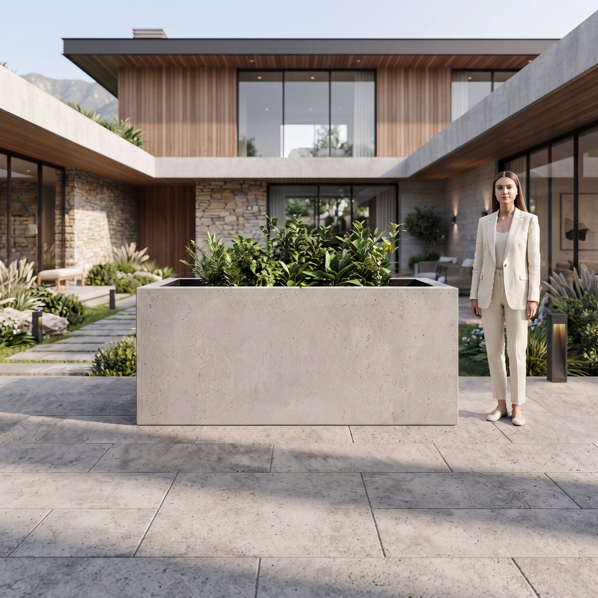 Jardinera en Concreto 110x40x50 cm