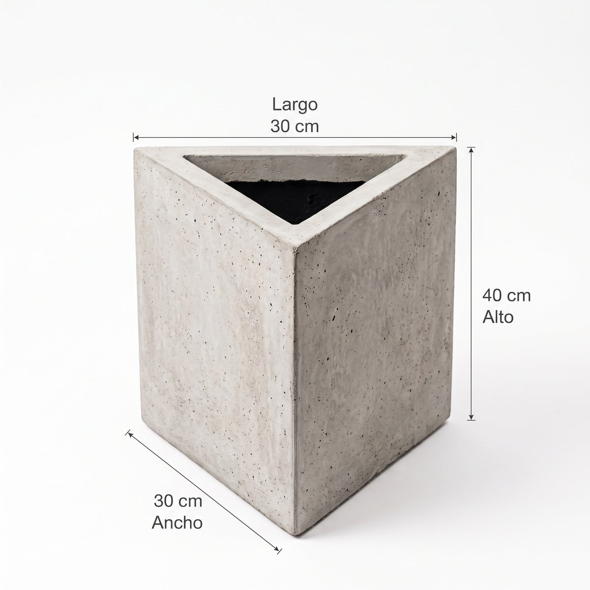 Triangular en Concreto 30x30x40 cm — foto 5 de 5