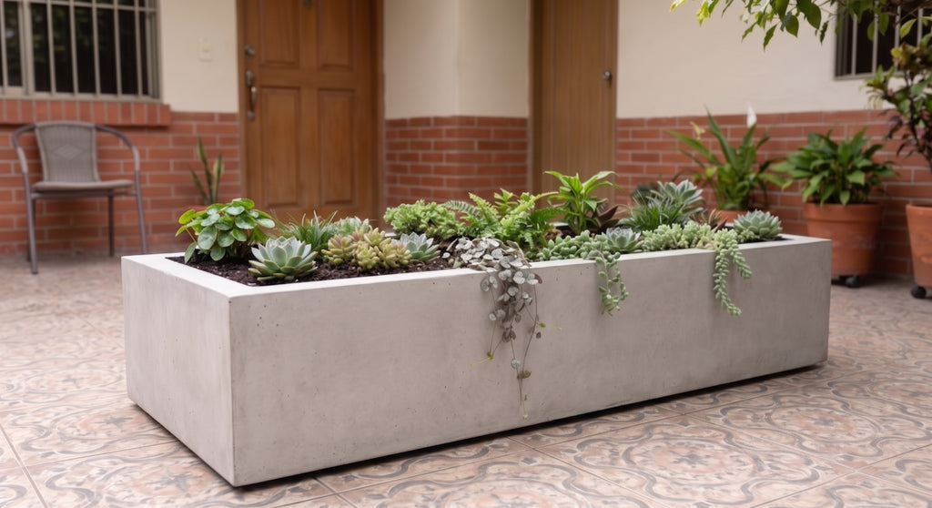 Jardinera en Concreto 100x40x20 cm