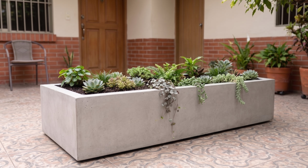 Jardinera en Concreto 100x40x20 cm