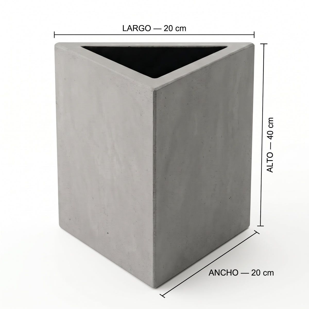 Triangular en Concreto 20x20x40 cm — foto 5 de 5