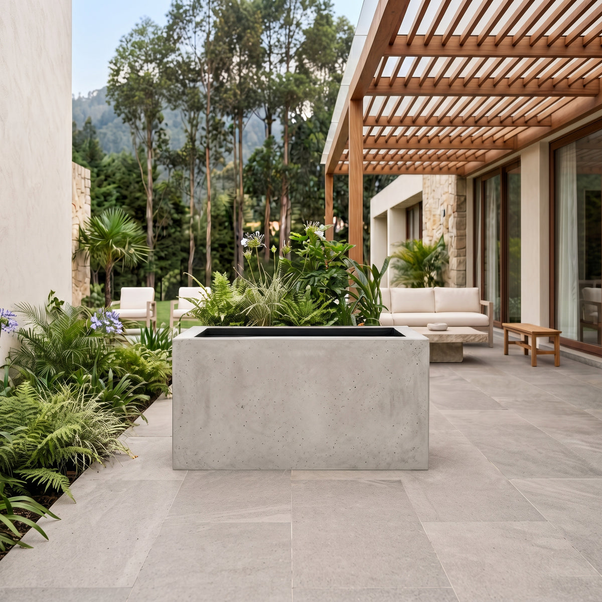 Jardinera en Concreto 110x50x60 cm