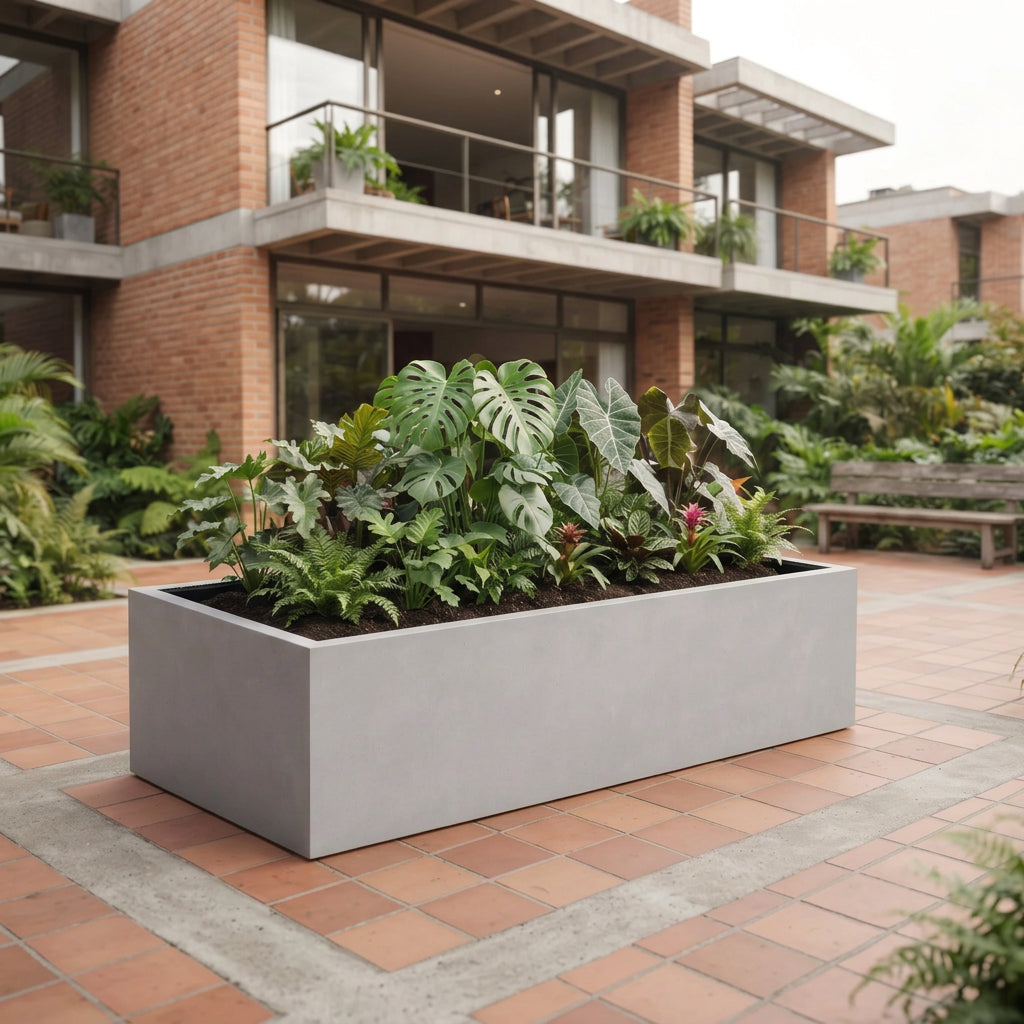Jardinera rectangular en concreto — imagen 5 de la galería compartida