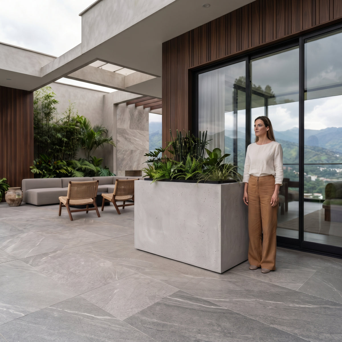 Jardinera en Concreto 110x60x100 cm