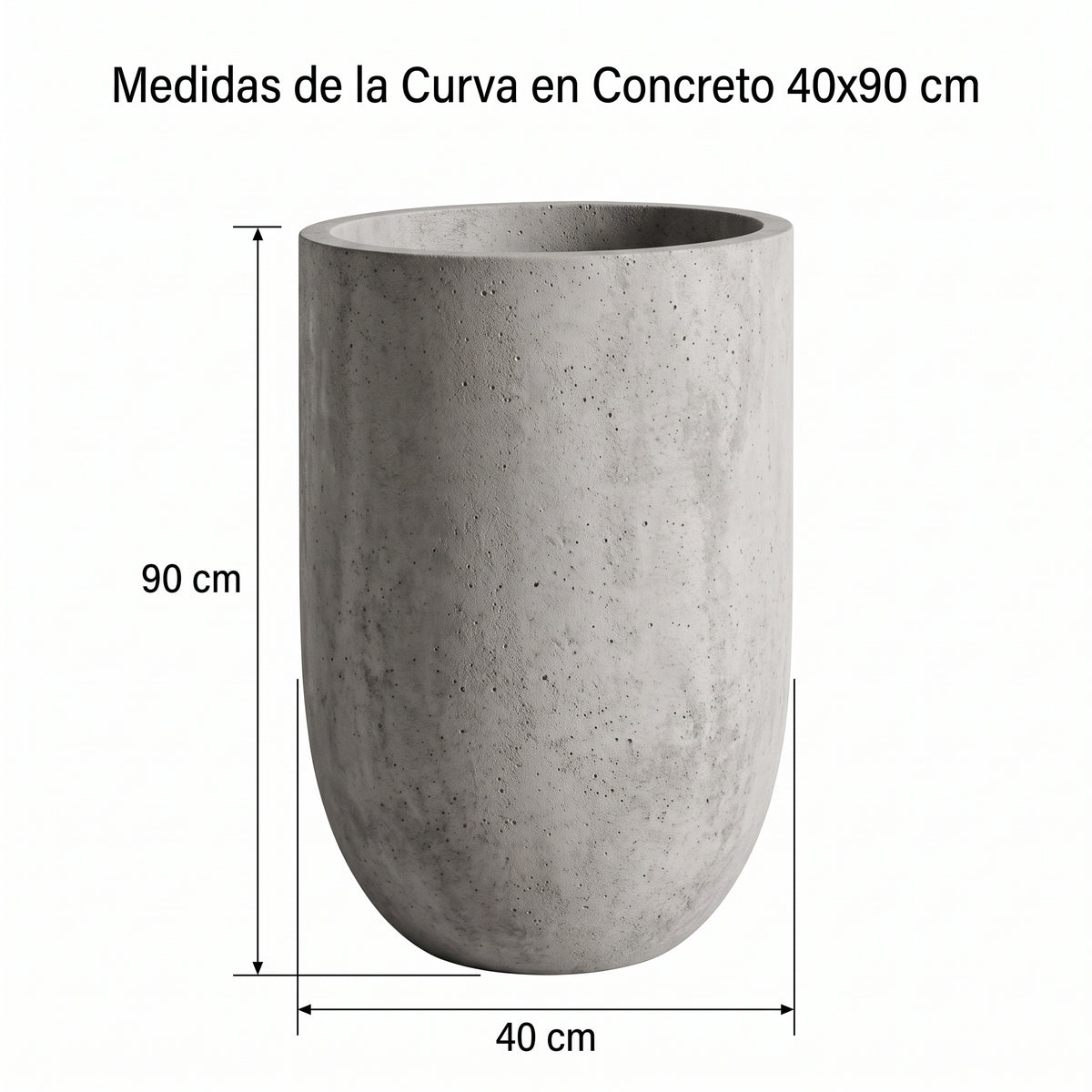 Curva en Concreto 40x90 cm — foto 5 de 5
