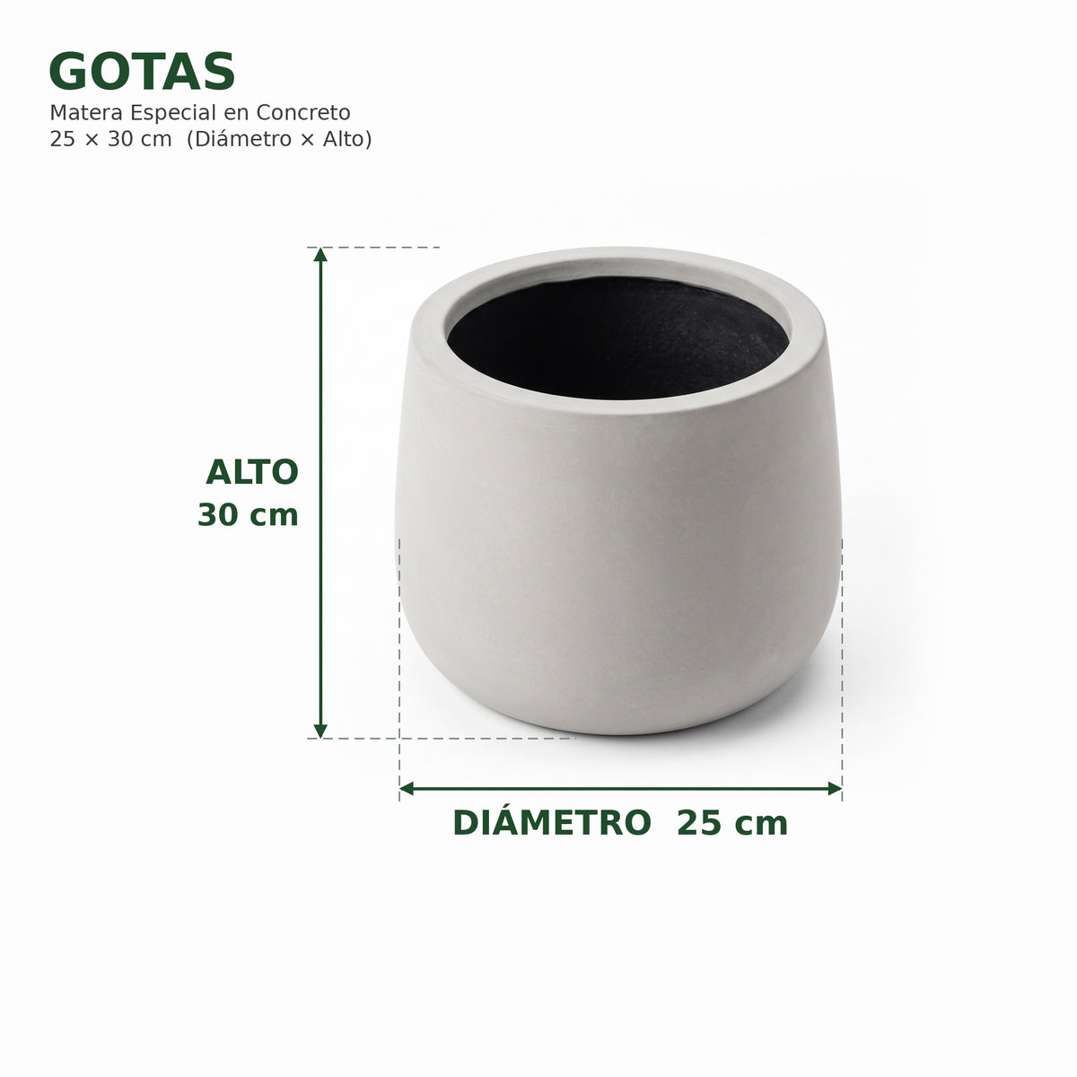 Gotas en Concreto 25x30 cm — foto 5 de 5