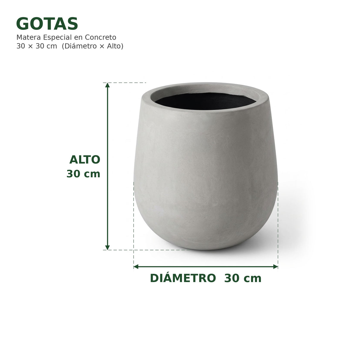 Gotas en Concreto 30x30 cm — foto 5 de 5