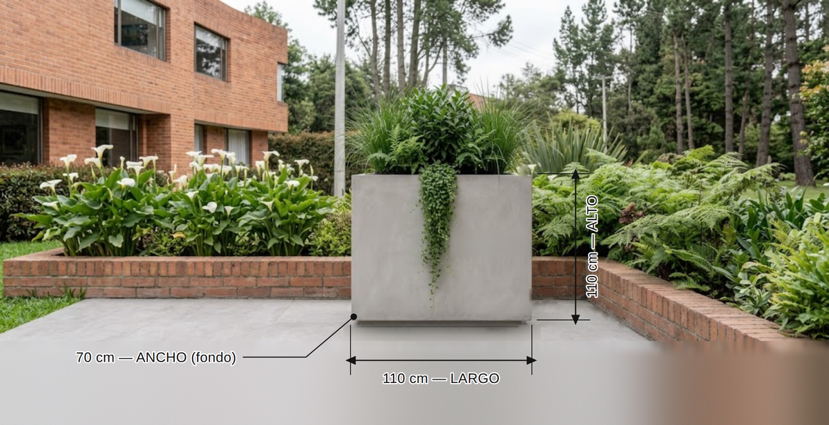 Jardinera en Concreto 110x70x110 cm — foto 5 de 5