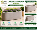 Jardinera Ovalada en Concreto 110x60x50 cm