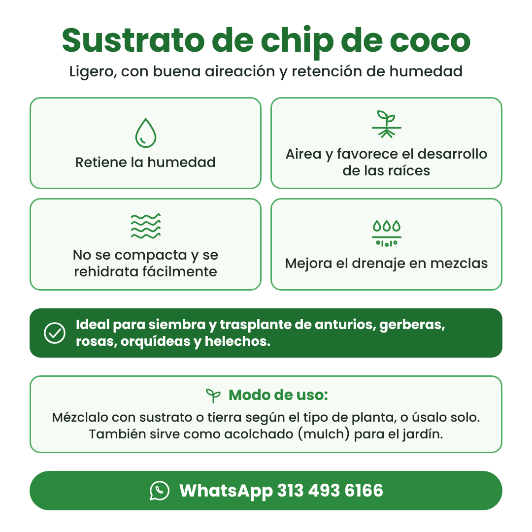 Sustrato Chip de Coco Confiabonos